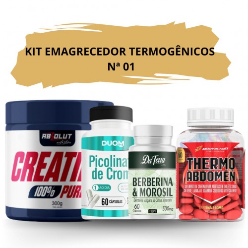 KIT EMAGRECEDOR TERMOGENICOS Nª 1- 4 PRODUTOS